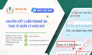 Viết luận văn Thạc sĩ, Đề án Thạc sĩ Quản lý giáo dục