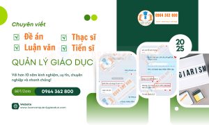 Dịch vụ viết đề án, luận văn thạc sĩ, tiến sĩ Quản lý giáo dục 2025 – Uy tín và chuyên nghiệp